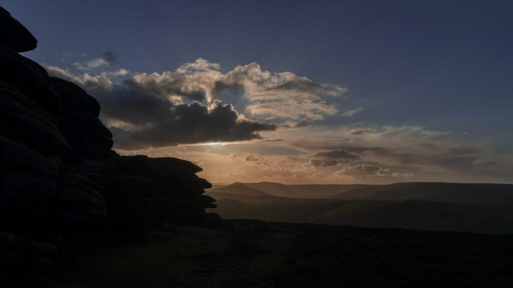 The Coach and Horses rock formation on Derwent Edge in the Peak District