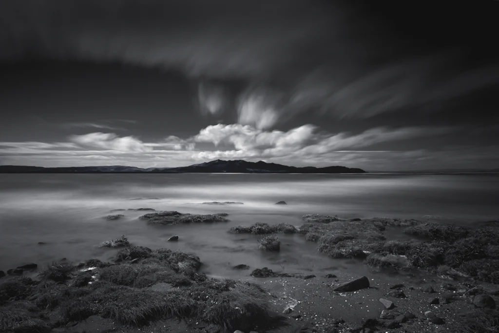 Isle of Arran from Ayr Long Exposure