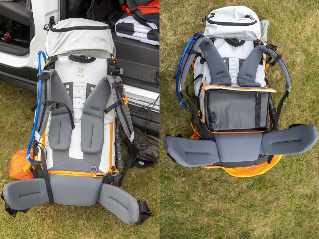 Lowepro PhotoSport Backpack PRO 70L AW III easy access to camera equipment via rear Zip