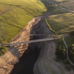 Baitings Dam Seriously Low Waters – Incredible Drone Footage Reveals Hidden Packhorse Bridge